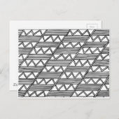 Zig Zag Muster Postkarte (Vorne/Hinten)