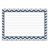 Zig-Zag-Musterrezeptkarten Tischnummer (Rückseite)