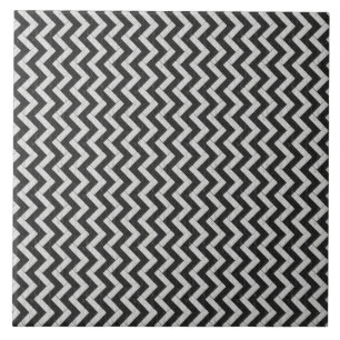 Zig-Zag Pavers Tile mit weißen und schwarzen Ziege Fliese
