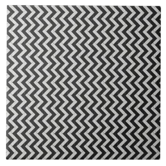 Zig-Zag Pavers Tile mit weißen und schwarzen Ziege Fliese (Vorderseite)
