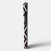 Zig Zag Pink und Schwarz Geometrisches Muster Case-Mate iPhone Hülle (Rückseite / Links)