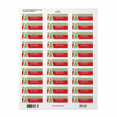 Zig Zag Retro Green Christmas Tree Rücksendeadress (Vorne)