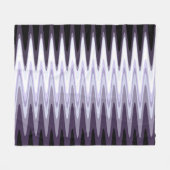 Zig Zag Schwarz-weiß Grau Dunkel Lila Beige Muster Fleecedecke (Vorderseite (Horizontal))