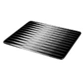 Zig Zag Schwarz-weiß Grau Muster Schneidebrett (Ecke)