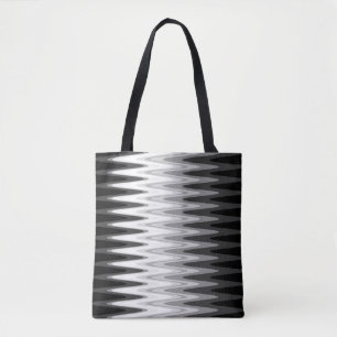 Zig Zag Schwarz-weiß Grau Muster Tasche
