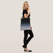 Zig Zag Schwarz-weiß Grau Navy Blue Beige Muster Tasche (Am Model)
