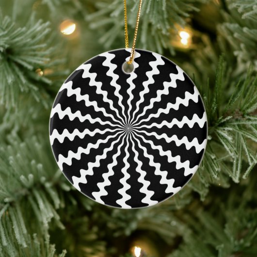 Zig Zag Spiral Disc Ornament (Baum)