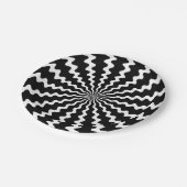 Zig Zag Spiralpapierplatte Pappteller (Schrägansicht)