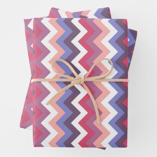 Zig-Zag-Streifen Geschenkpapier Set (Beispiel)