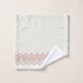 Zig Zag Streifen in ruhiger Wasserfarbe Gezeichnet Badhandtuch Set (Waschlappen)