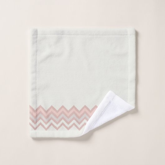 Zig Zag Streifen in ruhiger Wasserfarbe Gezeichnet Badhandtuch Set (Waschlappen)