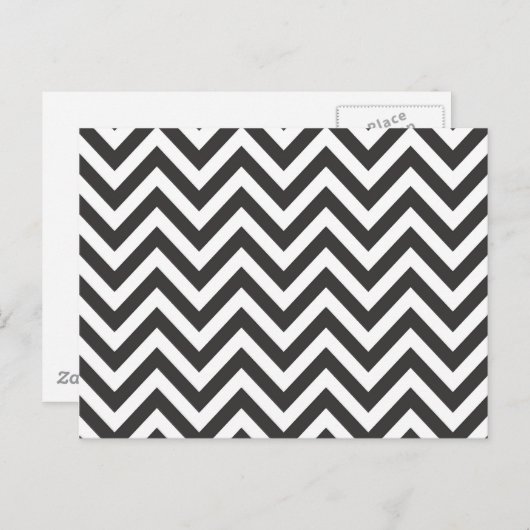Zig Zag Streifenmuster Zazzle Vorlagenhintergrund Postkarte (Vorne/Hinten)
