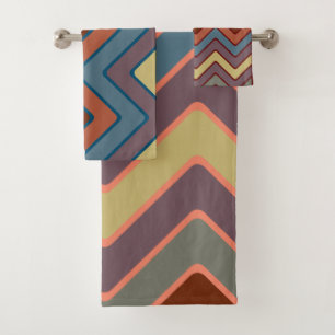 Zig Zag Südwest Muster Badhandtuch Set