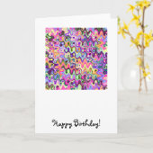 Zig-Zag Wave Squiggles Geburtstagskarte Karte (Gelbe Blume)