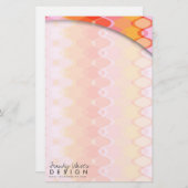 Zig Zag Waves Muster farbenfrohe Mod Art Geo Desig Briefpapier (Vorne/Hinten)