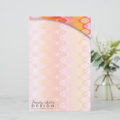 Zig Zag Waves Muster farbenfrohe Mod Art Geo Desig Briefpapier (Stehend Vorderseite)