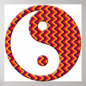 Zig Zag Yin Yang Symbol Poster (Vorne)