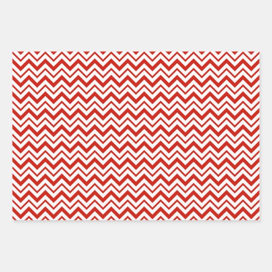 Zig-Zagged Mint Stripe Wrapping Paper Geschenkpapier Set (Vorderseite 2)