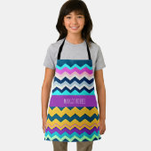 Zig-zaggendes pastellfarbenes Regenbogenmuster Schürze (Insitu)