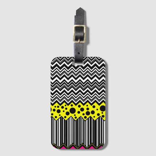 Zig-Zags Gepäckanhänger (Vorderseite Vertikal)