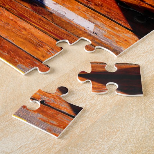 Zig Zap Muster Holztreppen Puzzle (Seite)