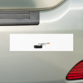 Zigarette auf Aschenbecher über Weiß Autoaufkleber (Auf Auto)