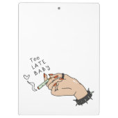 Zigarette in Hand Anti-Valentin Klemmbrett (Rückseite)