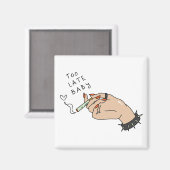 Zigarette in Hand Anti-Valentin Magnet (Vorderseite/Rückseite)