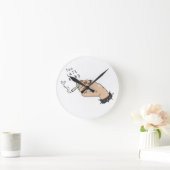 Zigarette in Hand Anti-Valentin Runde Wanduhr (Zuhause)