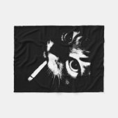 Zigarette Kitten Funny Smoking Cat Meme Gangster C Fleecedecke (Vorderseite (Horizontal))