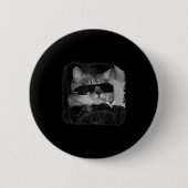 Zigarette Kitten Gang Cat Rauchen Zigarette Funny Button (Vorderseite)