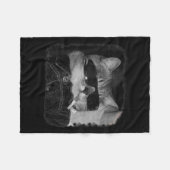 Zigarette Kitten Gang Cat Rauchen Zigarette Funny Fleecedecke (Vorderseite (Horizontal))