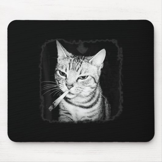 Zigarette Kitten Gang Cat Rauchen Zigarette Funny Mousepad (Vorne)