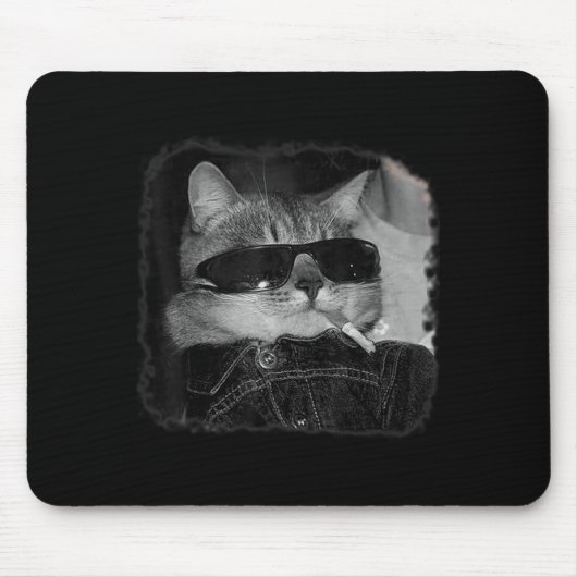 Zigarette Kitten Gang Cat Rauchen Zigarette Funny Mousepad (Vorne)