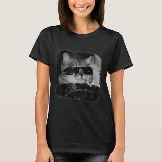 Zigarette Kitten Gang Cat Rauchen Zigarette Funny T-Shirt (Vorderseite)