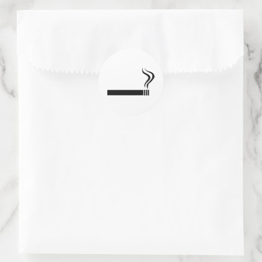 Zigarette Runder Aufkleber (Tasche)