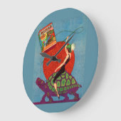 Zigaretten aus Muraden - Lady reitet Riesenschildk Große Wanduhr (Winkel)