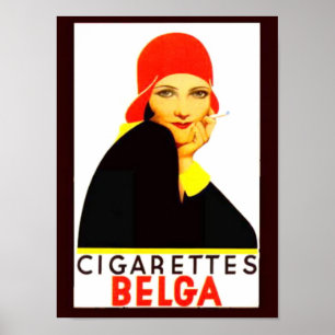 Zigaretten Belga Vintage Ad Poster