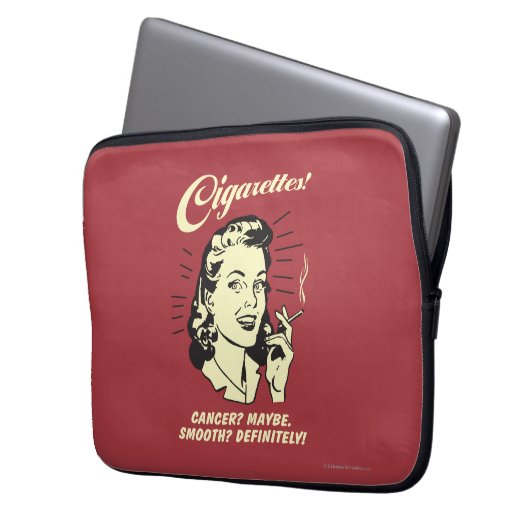 Zigaretten: Krebs vielleicht glatter Def. Laptopschutzhülle (Vorderseite Links)