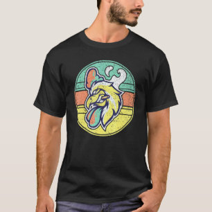 Zigaretten rauchender Hahn Bauernhof Tier Huhn T-Shirt