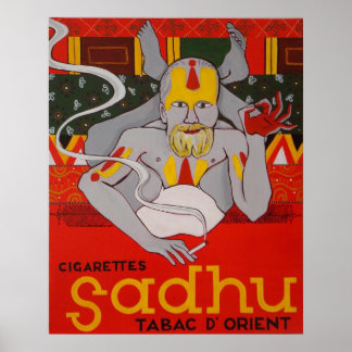 Zigaretten Sadhu Tabac D'Orient Poster