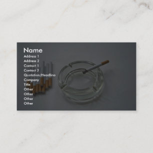 Zigaretten und Aschenbecher Foto Visitenkarte