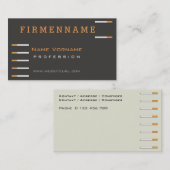 zigaretten visitenkarte (Vorne/Hinten)