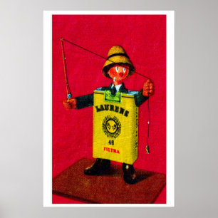 Zigarettenfischer - Matchbox-Druck - Ästhetik Poster