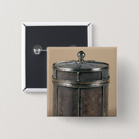 Zigarettenkasten mit shagreen Seiten, 1928 Button (Vorne & Hinten)