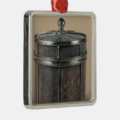 Zigarettenkasten mit shagreen Seiten, 1928 Silbernes Ornament (Rechts)