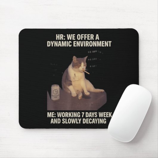 Zigarettenkitte Sonnenrauchkatze Meme Work-Life Mousepad (Mit Mouse)