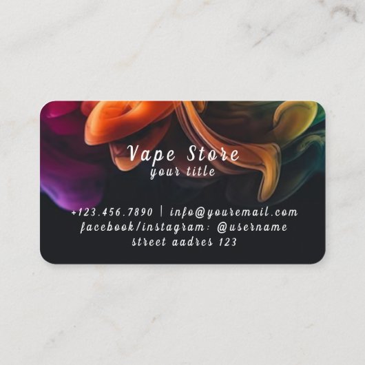 Zigarettenpappenladen Visitenkarte (Rückseite)