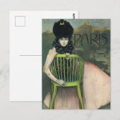 Zigarettenplakat Paris Postkarte (Vorne/Hinten)