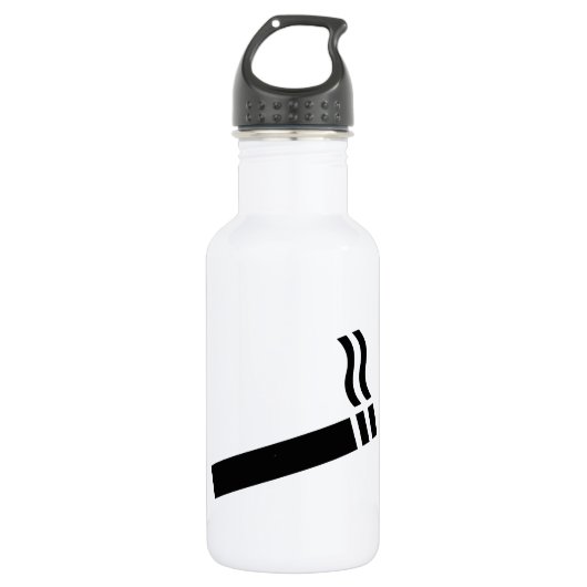 Zigarettenrauchen Edelstahlflasche (Vorderseite)